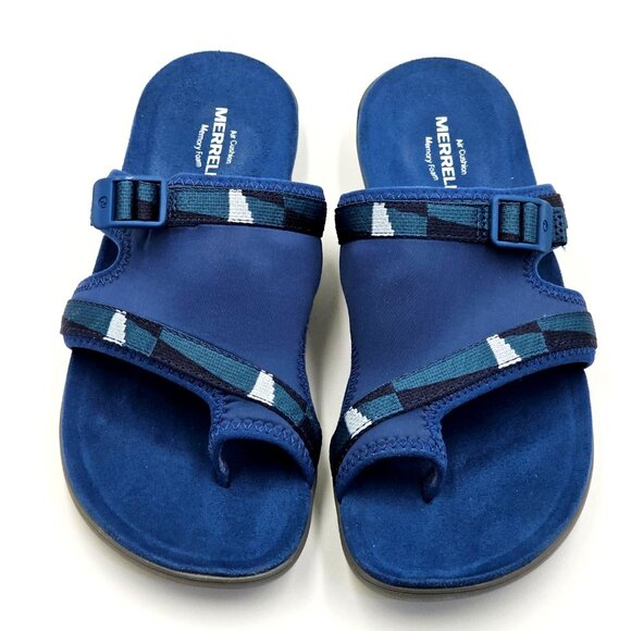 Merrell Women's Navy Blue District 3 Sandal Thong Sz 5 Flip-Flop Slip-On Sz 11 2 - Picture 10 of 16